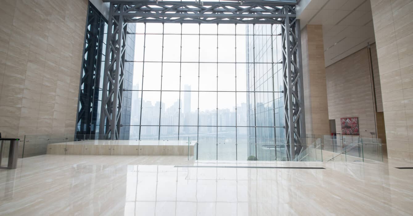 image of windows in morden office building