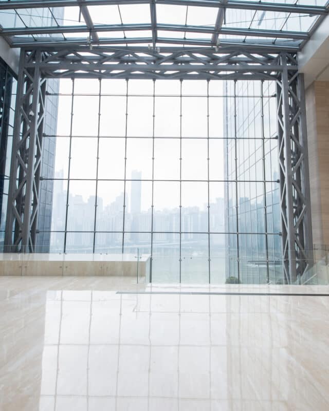 image of windows in morden office building